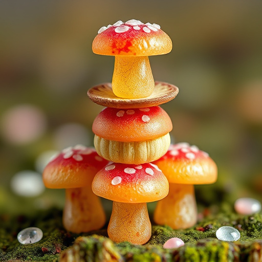 Stacked Magic Mushroom Gummies Macro