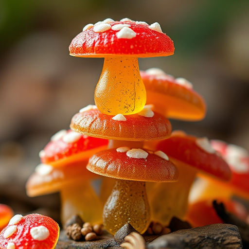 Stacked Magic Mushroom Gummies Macro