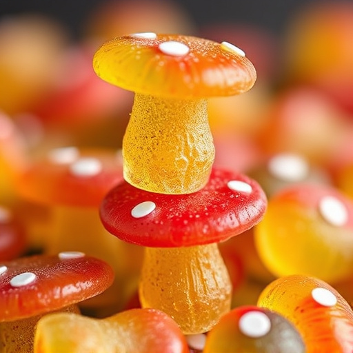 Stacked Magic Mushroom Gummies Macro