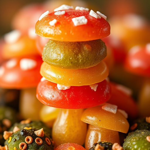 Stacked Magic Mushroom Gummies Macro