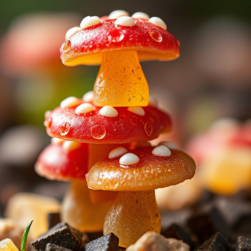 Stacked Magic Mushroom Gummies Macro