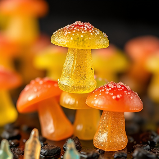 Stacked Magic Mushroom Gummies Macro