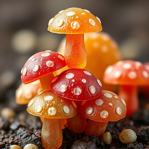 Stacked Magic Mushroom Gummies Macro