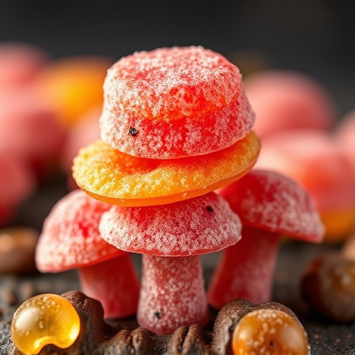 Stacked Magic Mushroom Gummies Macro