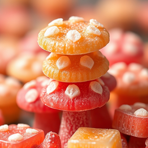 Stacked Magic Mushroom Gummies Macro