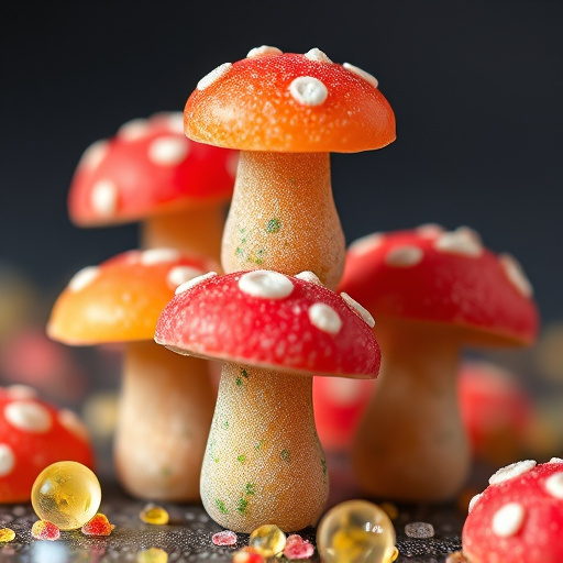 Stacked Magic Mushroom Gummies Macro