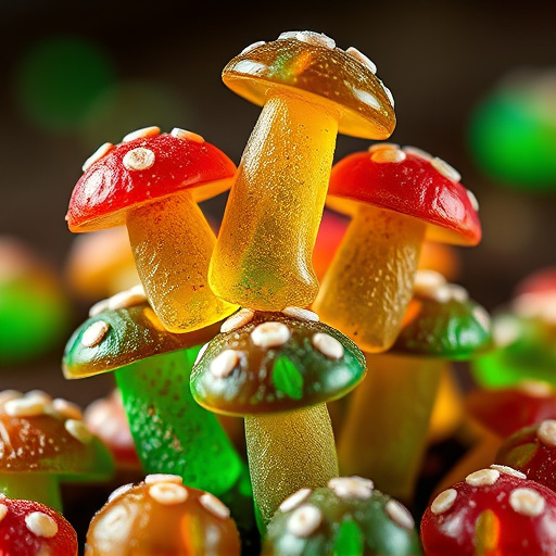 Stacked Magic Mushroom Gummies Macro