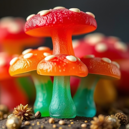 Stacked Magic Mushroom Gummies Macro