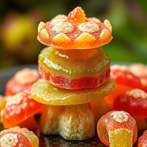 Stacked Magic Mushroom Gummies Macro