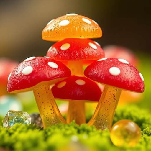 Stacked Magic Mushroom Gummies Macro