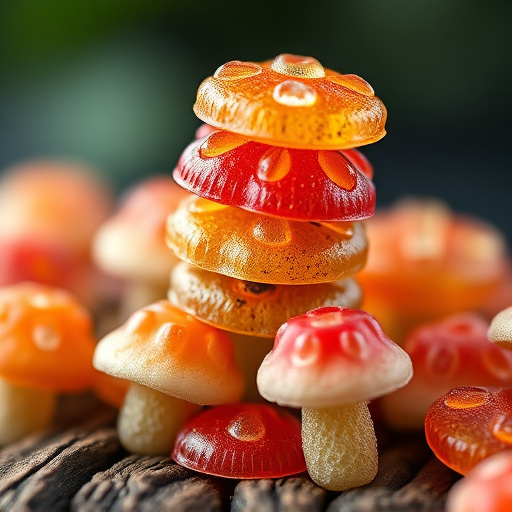 Stacked Magic Mushroom Gummies Macro
