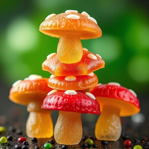 Stacked Magic Mushroom Gummies Macro