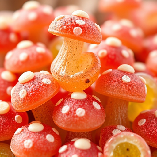 Stacked Magic Mushroom Gummies Macro