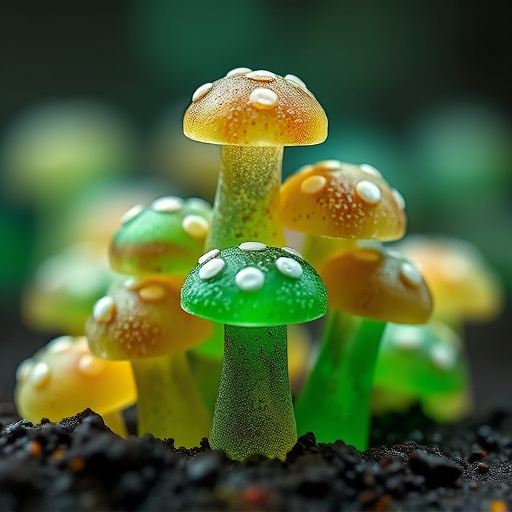 Stacked Magic Mushroom Gummies Macro