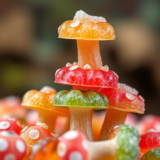 Stacked Magic Mushroom Gummies Macro