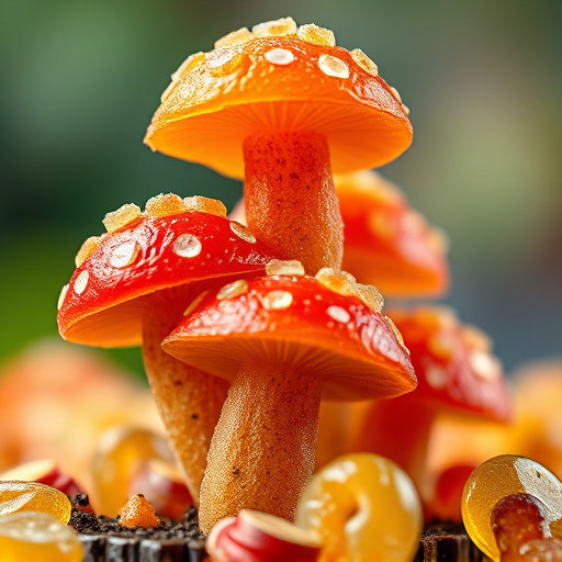 Stacked Magic Mushroom Gummies Macro