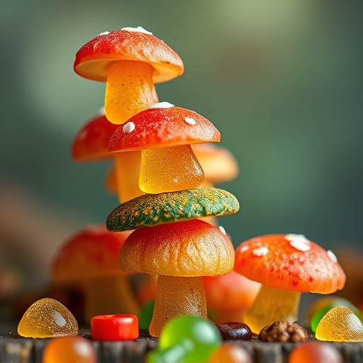 Stacked Magic Mushroom Gummies Macro