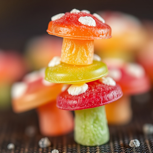 Stacked Magic Mushroom Gummies Macro