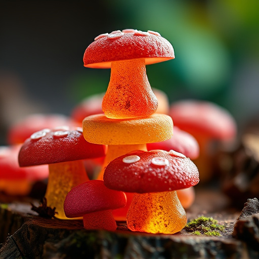 Stacked Magic Mushroom Gummies Macro