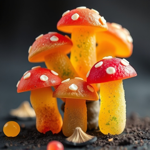 Stacked Magic Mushroom Gummies Macro