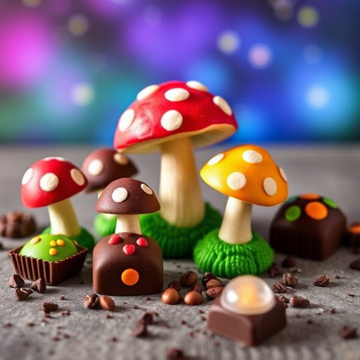 Vibrant Magic Mushroom Chocolates Collection