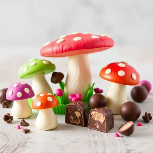 Vibrant Magic Mushroom Chocolates Collection