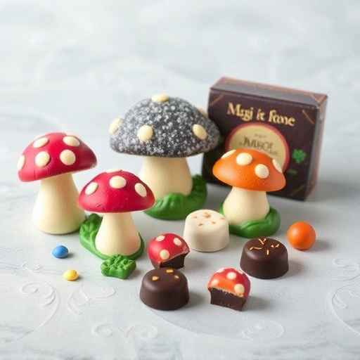 Vibrant Magic Mushroom Chocolates Collection