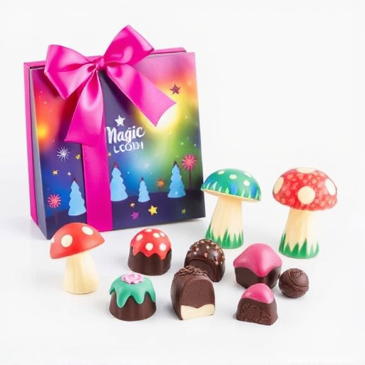 Vibrant Magic Mushroom Chocolates Collection