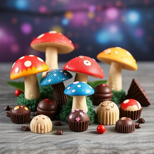 Vibrant Magic Mushroom Chocolates Collection