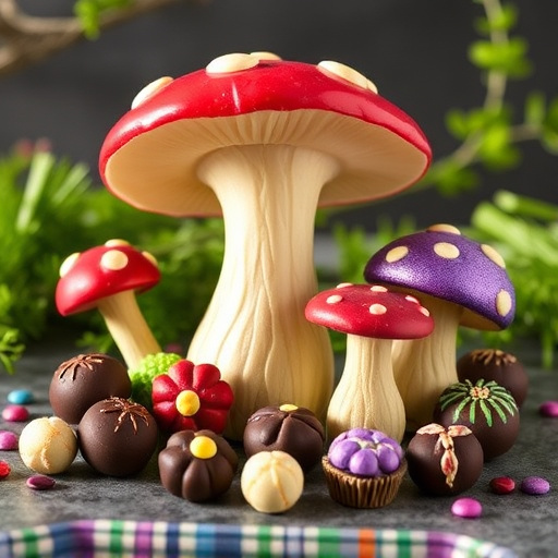 Vibrant Magic Mushroom Chocolates Collection