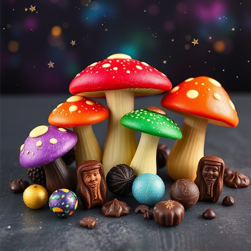 Vibrant Magic Mushroom Chocolates Collection