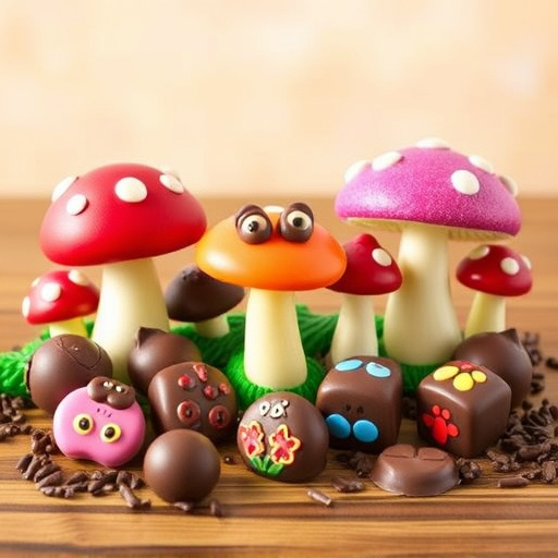 Vibrant Magic Mushroom Chocolates Collection