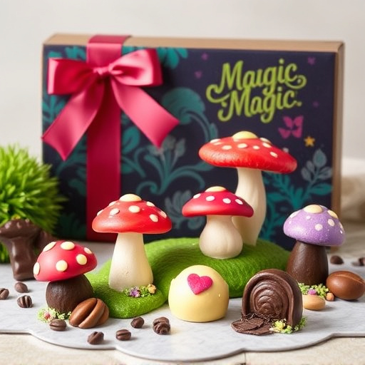 Vibrant Magic Mushroom Chocolates Collection