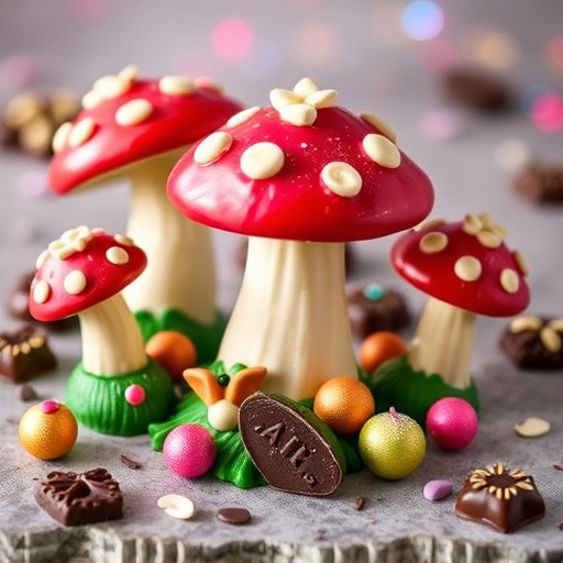 Vibrant Magic Mushroom Chocolates Collection