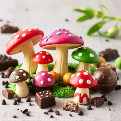 Vibrant Magic Mushroom Chocolates Collection