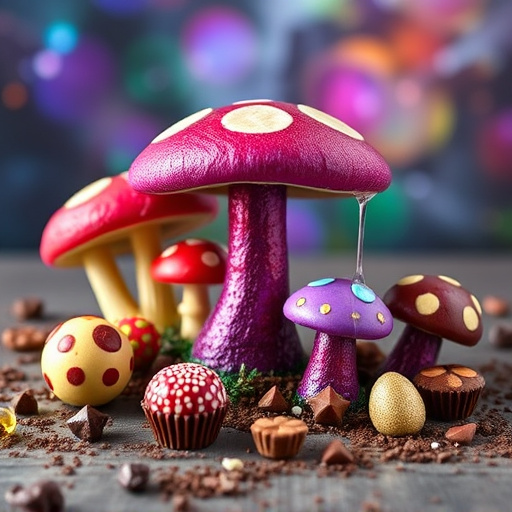 Vibrant Magic Mushroom Chocolates Collection