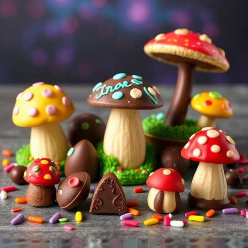 Vibrant Magic Mushroom Chocolates Collection