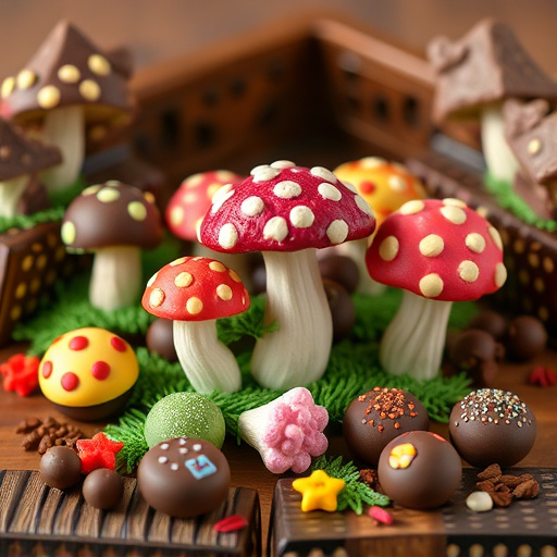 Vibrant Magic Mushroom Chocolates Collection