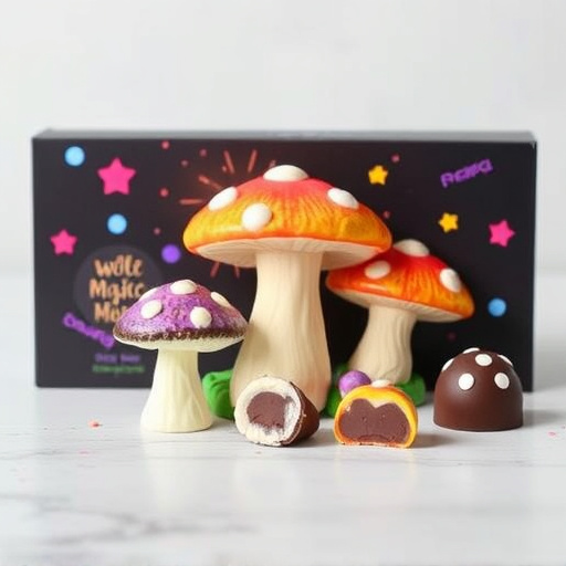 Vibrant Magic Mushroom Chocolates Collection