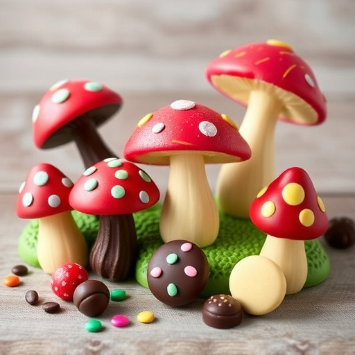 Vibrant Magic Mushroom Chocolates Collection
