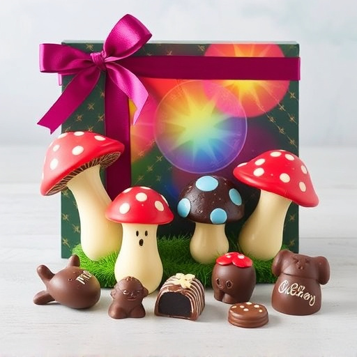 Vibrant Magic Mushroom Chocolates Collection