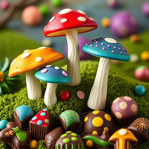 Vibrant Magic Mushroom Chocolates Collection