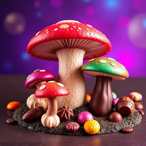 Vibrant Magic Mushroom Chocolates Collection