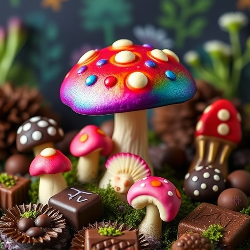 Vibrant Magic Mushroom Chocolates Collection