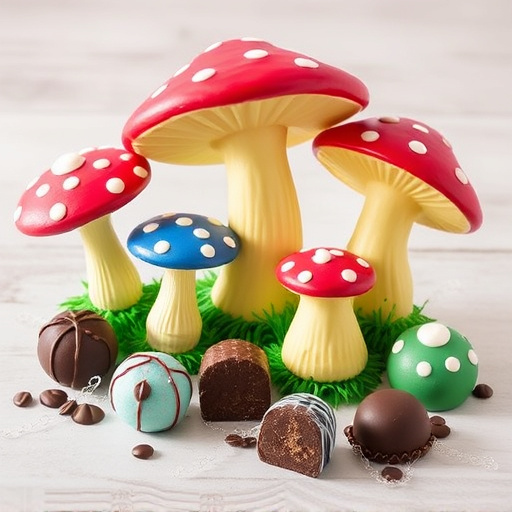 Vibrant Magic Mushroom Chocolates Collection