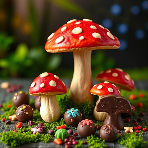 Vibrant Magic Mushroom Chocolates Collection