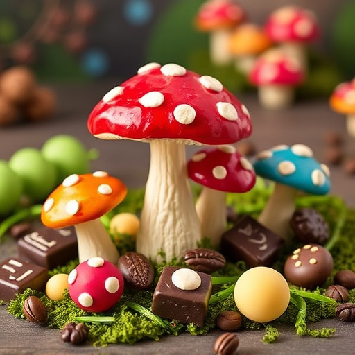 Vibrant Magic Mushroom Chocolates Collection