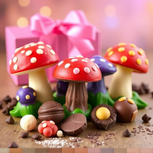 Vibrant Magic Mushroom Chocolates Collection