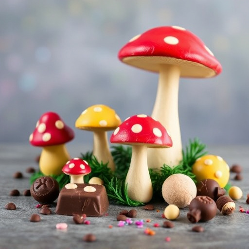 Vibrant Magic Mushroom Chocolates Collection