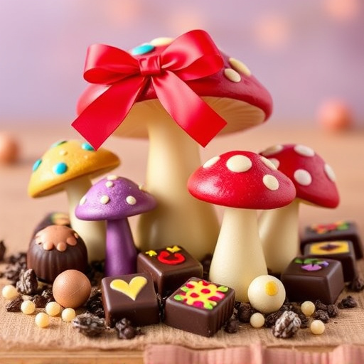 Vibrant Magic Mushroom Chocolates Collection